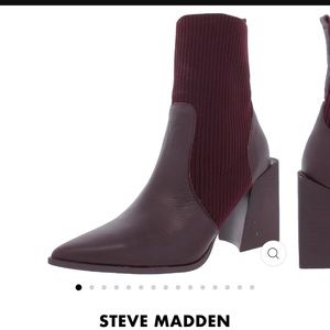 Steve Madden Burgundy Ankle Boots